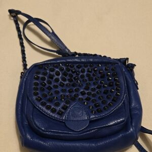 Elliott Lucca Blue Crossbody Bag with Studs